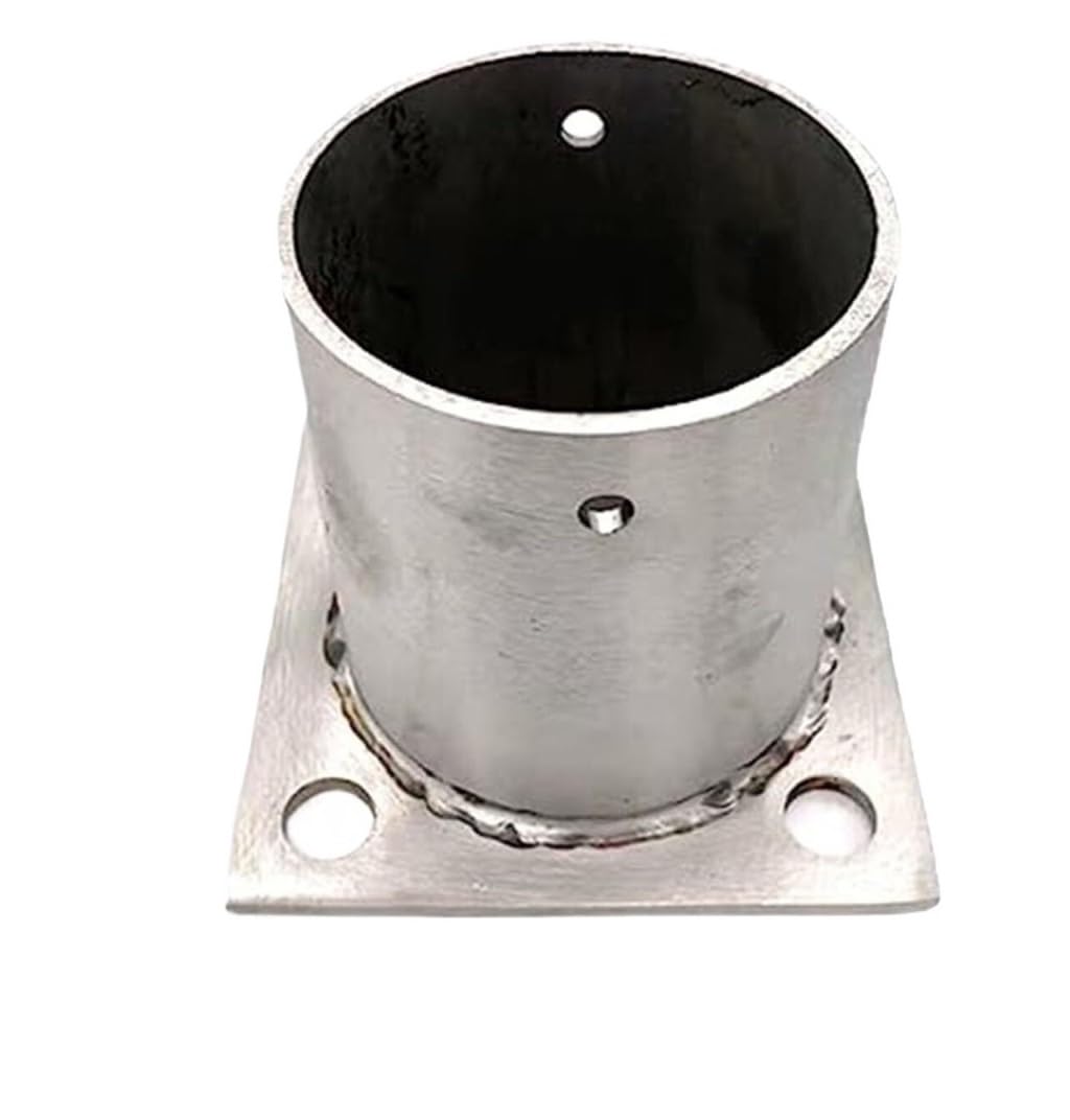 Heavy Duty 304 Stainless Steel Round Post Base Anchor - 0.08in Thickness for Construction and Agriculture(6PCS 6inx4.7in)