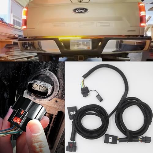 CARROFIX 4-Way Flat Tailgate Light Bar Wiring Harness for F150 2015-2020 with BLIS Version (Blind Spot Information System) Easy Connect Trailer Tail Light Harness by CARROFIX - Used condition - Image 7