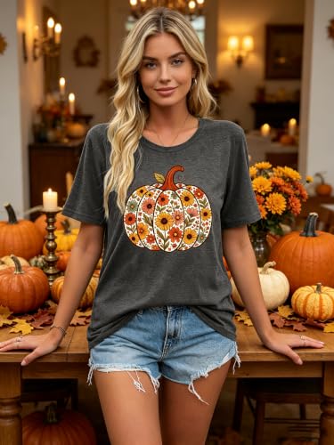 Image of Womens Dandelion T Shirts Sunflower Graphic Short Sleeve Casual Tops