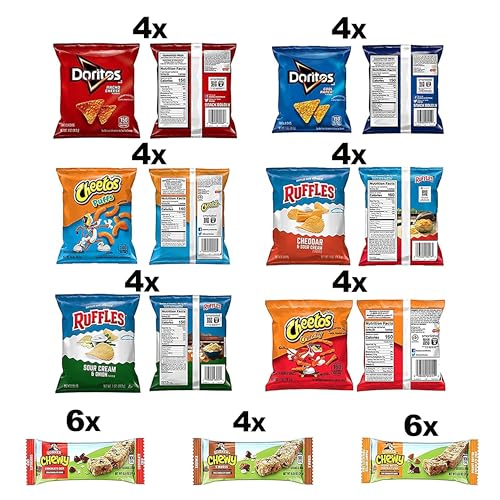 Image of Frito-Lay Chips and Quaker Chewy Granola Bars Variety Pack, 3.4 Pounds, (Pack of 40)
