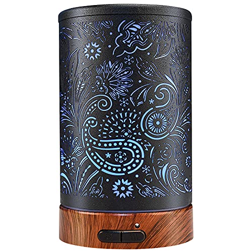 Casido Essential Oil Diffuser Metal Aromatherapy Diffuser 100Ml Cool Mist Ultrasonic Diffuser With Waterless Auto Shut-Off Protection,7 Colors Changed Led For Home Office Bedroom #TOP25