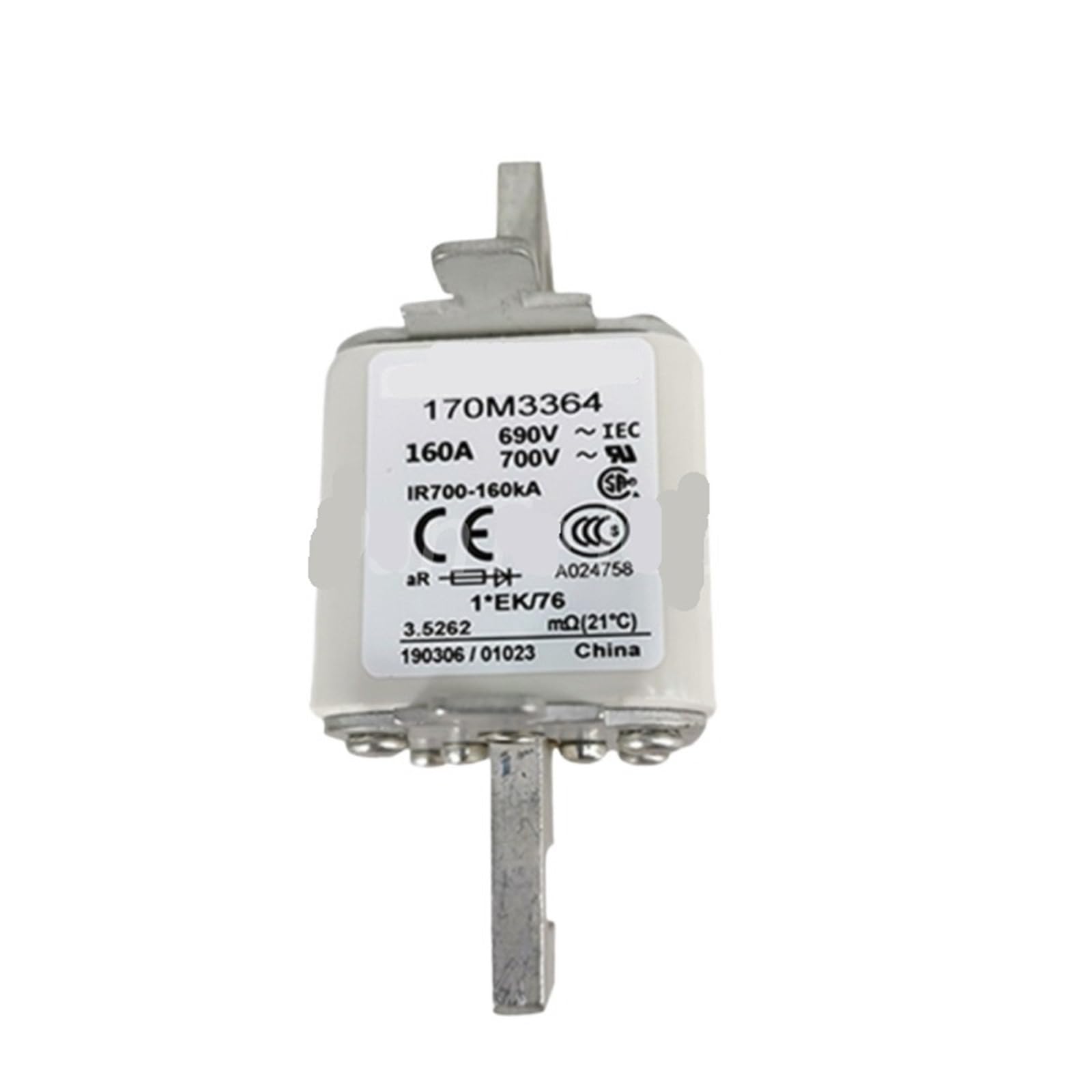 Base de fusible 170M3364 stop surchauffe support limitation courant haute puissance