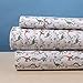 Elegant Home White Orange Green Dinosaurs Design 3 Piece Printed Sheet Set with Pillowcase Flat Fitted Sheet for Boys/Kids/Teens # Dinosaur (Twin Size)