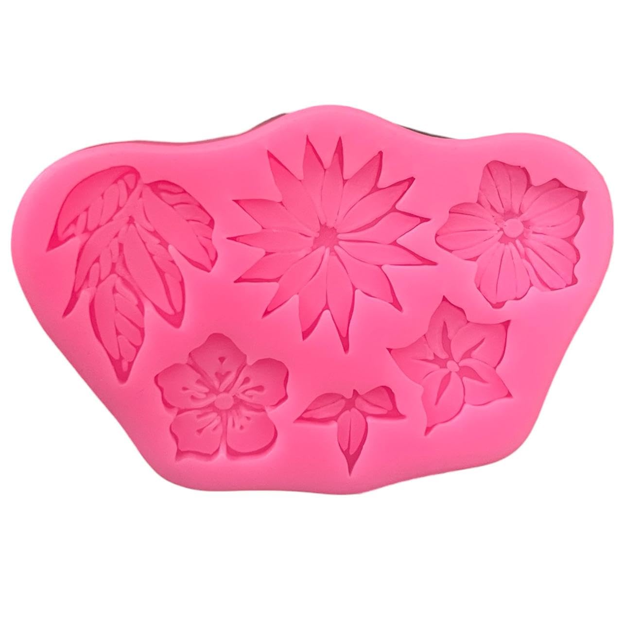 6 Cavity Leafs Mold Silicone for Candle Making Molds Flower with Leaves Fondant Mould Chocolate Topping Gumpaste Moulds Autumn Leaf Mold Decor Soap Wax Cake (ASM158-56)-image-11