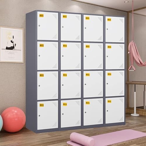 Metal Storage Lockers, 4 Door Large Locker For Employees, School, Gym, Home Office Storage Cabinet With Keys #TOP4