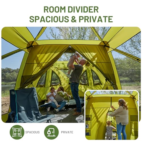Timber Ridge 8 Person Instant Pop Up Cabin Tent, Easy 90 Second Setup, Weather Resistant Camping Family Hub Tent with Rain Fly and Carry Bag for Outdoor Camping - Image 8