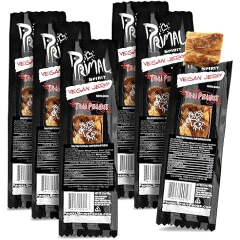 Primal Strips Thai Peanut Vegan Jerky Pack Cover