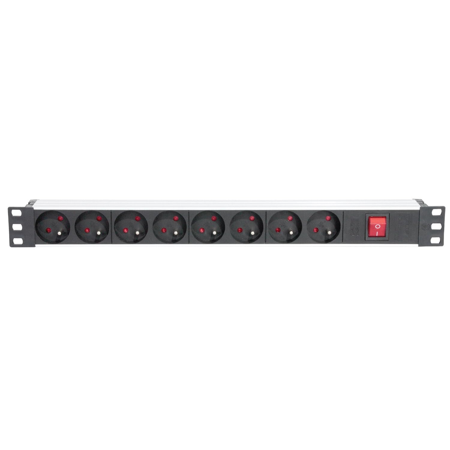Ibiza - Multiprise Dispaching LC806 Électrique 8 Voies 19" 3500W avec Interupteur