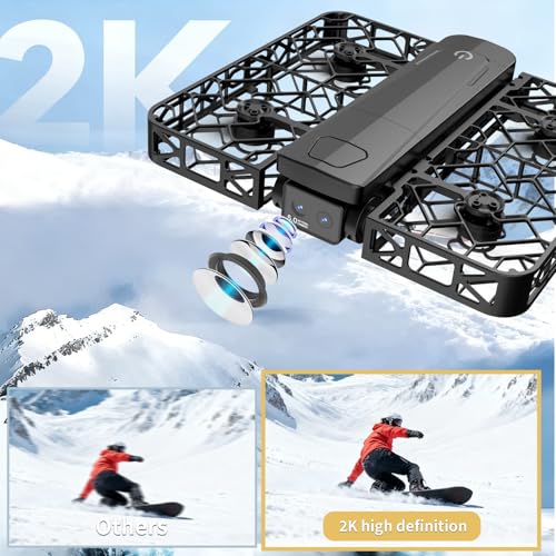 UAVRIAO Foldable Pocket Mini Drone with 2K Camera, Automatic Follow, Selfie Drone, Gesture Control, Smart Flight Paths, One-Click Takeoff/Landing, 360 Grid Protection, Stunt Mode for Adults Beginner - Image 5