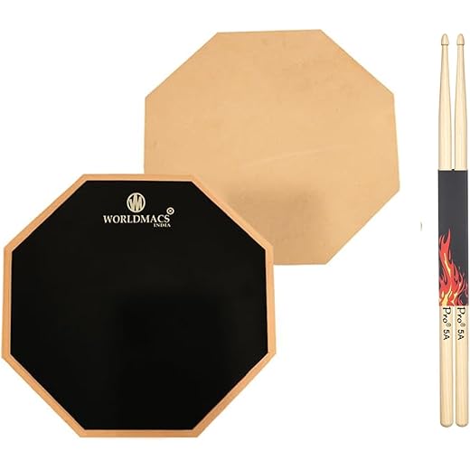 Worldmacs 12-inch Thin Crust Drum Practice Pad