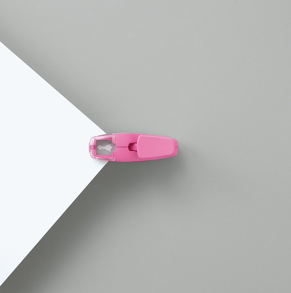 Kokuyo Harinacs Small Staple Free Stapler - Light Pink