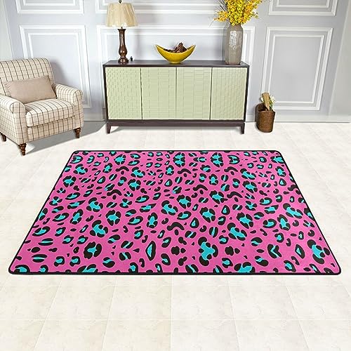 Tapis léopard lavable pour sol de chambre à coucher et salon moderne - 3