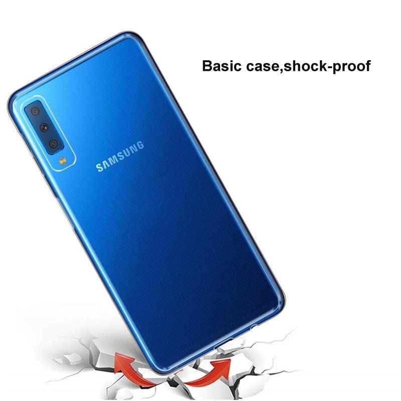 Image of REALCASE Thermoplastic Polyurethane Samsung A7 2018 Back Cover Case | Scratch Resistant Protective Crystal Clear Transparent Shock Proof Bumper Back Cover Case for Samsung Galaxy A7 (2018)