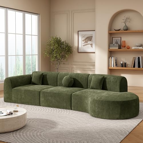 Merax 140' Curved Polyester Sectional Sofa Set, 7 Seat...