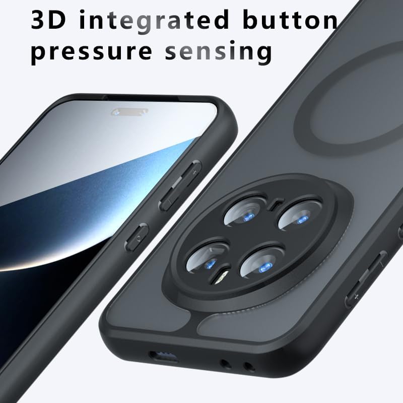 Compatible with Honor Magic 7 Pro Case Cover,Compatible with MagSafe,Compatible with Honor Magic7 Pro 5G PTP-AN10 Built-in Magnetic Anti-Shock Cell Phone Case Black - Image 5