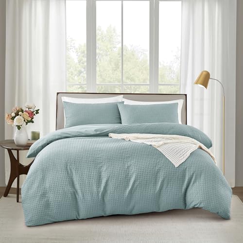 Parure de lit en microfibre respirante avec fermeture éclair bleu