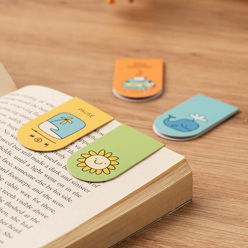 Image of Set of 4 Magnetic Bookmarks | Magnetic Page Markers| Magnetic Page Clips | Ideal Gift for Book Lover or Planner Enthusiast by The Journal Lab