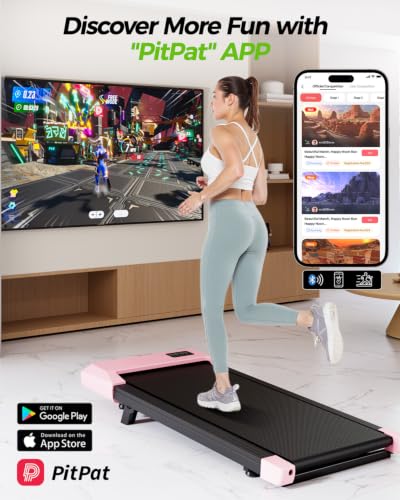 Image of Superun Walking Pad with 6% Incline, Under Desk Treadmill, 3 in 1 Portable Treadmills for Home with Remote Control LED Display, 2.5 HP Quiet Mini Treadmill for Office Home Use, 300 Lbs Capacity