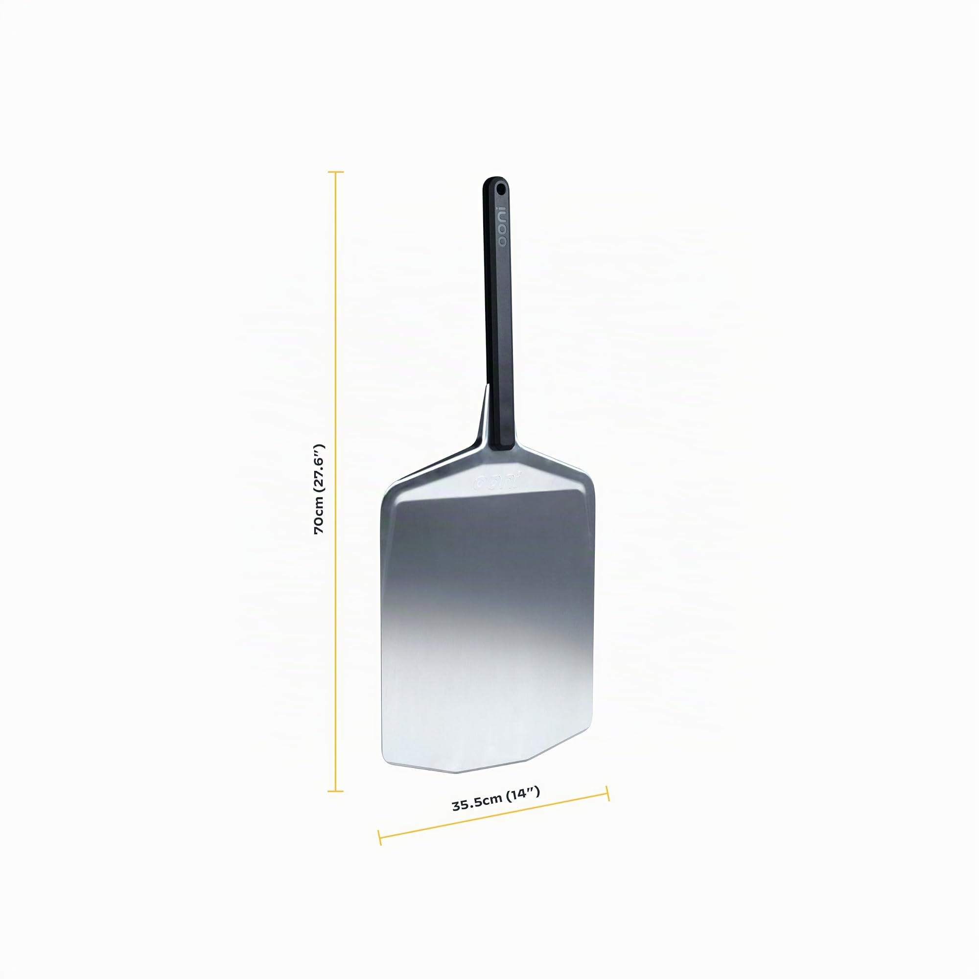 Ooni Pelle à pizza de 35,6 cm – Pelle à pizza en aluminium super lisse à long manche – Accessoires de four à pizza d'extérieur légers