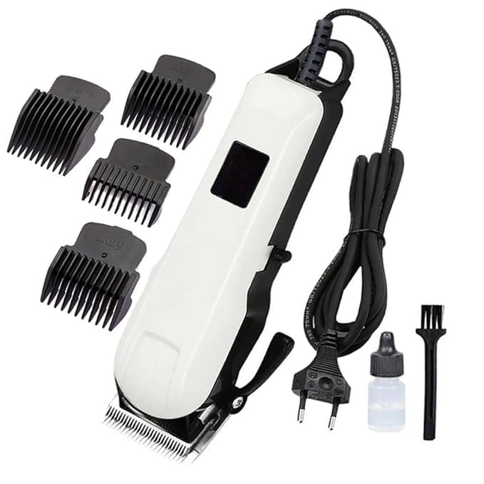 KM-809A Man's Trimmer And Electric Hair Clipper For Men | White & Black Rechargeable Professional Electric Hair Clipper And Hair Trimmer | 120-Minute Run Time |