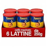 Passalacqua Harem Caffè Premium Macinato – 6 Lattine 250g (1,5kg) - 100% Arabica con Blue Mountain Jamaica - Tostatura Autentica Napoletana - Caffè Elegante con Note di Miele, Caramello, Agrumi e Rum