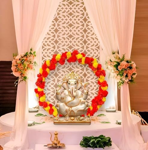 SpecialYou® Ganpati Decoration Setup for Home with PVC Ganpati De...