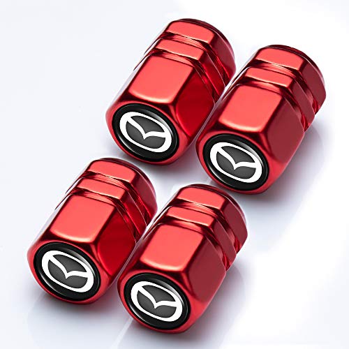Goshion 4 Pcs Tire Valve Stem Caps for Mazda 3 Axela 6 ATENZA MX-5 CX-3 CX-4 CX-5 Styling Decoration Accessories