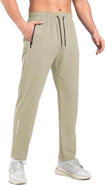 Mens Sweatpants with Zipper Pockets, 1 Pack Mens Joggers for Gym, Running, Quick Dry Sweatpants, Joggers for Men