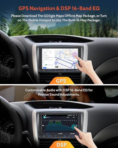 Cogamichi Double Din Car Stereo: 7 Inch Double Din Car Radio Compatible With Wireless Apple Carplay & Android Auto thumb #4