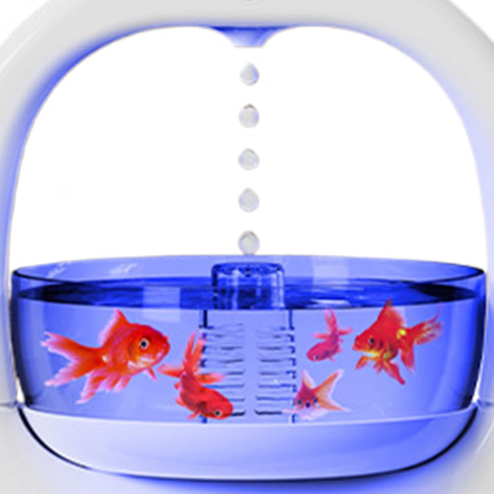 Difusor de aceites esenciales antigravedad 4 en 1, humidificador de aire compatible, humidificador de niebla fresca para acuario con luz LED multicolor para hogar, oficina, oficina