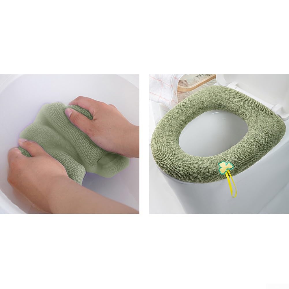Cuvette Wc Chauffante Abattant Wc,Housse De Siège De Toilette Universelle Hiver épais Chaud Doux