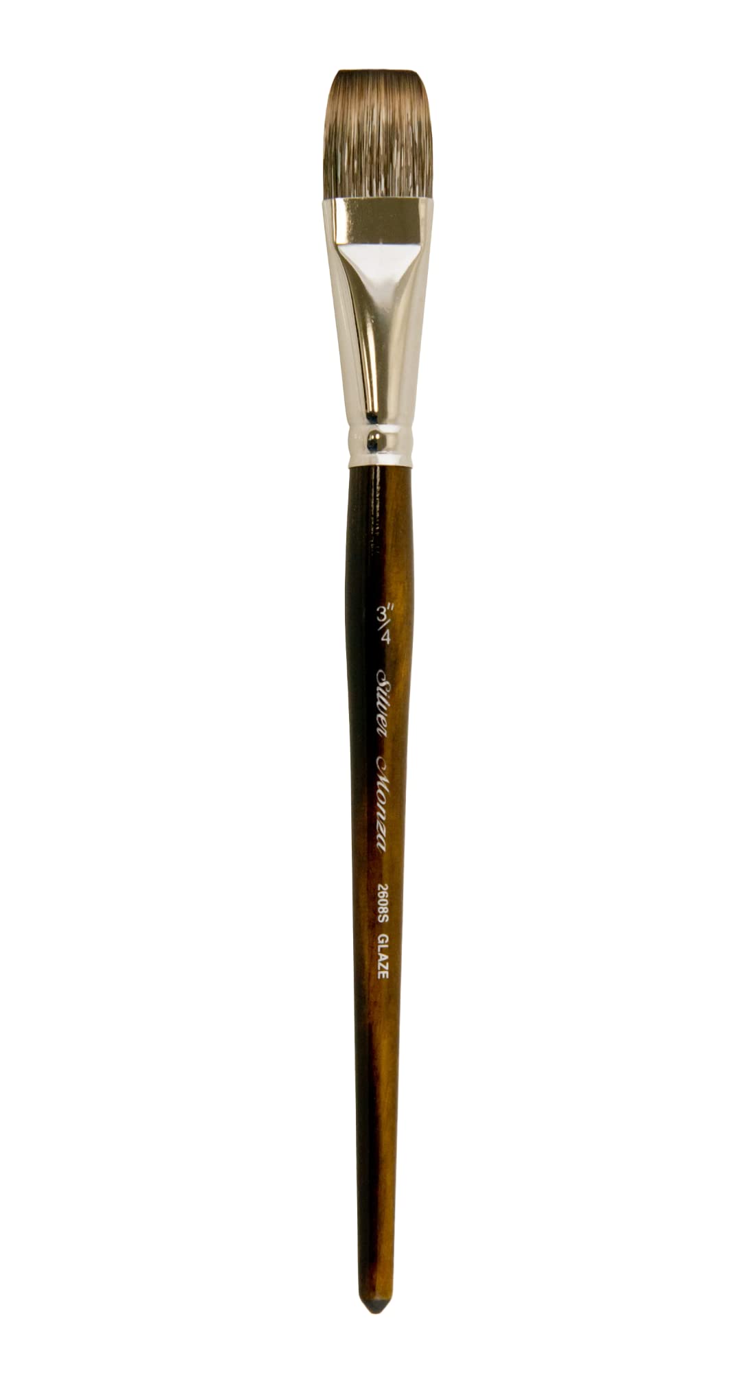 Silver Brush Limited 2608S Monza Glazing Brush, Oil, Acrylic, and Watercolor Brush, Short Handle, Size 3/4
