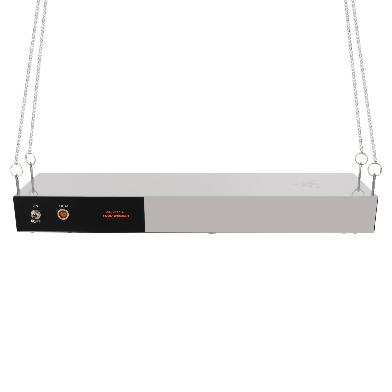 Lámpara de calor para cocina, calentador de alimentos, 750 W, acero inoxidable, temperatura 30 – 50 ℃, mantiene la superficie caliente 5 x 3 m, altura ajustable, para mantener la comida