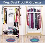 Zilink Clear Garment Bags for Storage 40 inch (2 Pack) Dust-Proof Hanging Garment Rack Cover Suit Bags Organizer Hanging Clothes Cover for Suit Coats Jackets Dress Storage