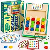 Jumble Magnetic Maze Puzzle Toy Games โ Montessori Sensory Toys for Kids 3+ Years Old, Educational Toys for Toddlers, Color Matching Maze to Develop Skills & Have Fun โ 8' x 6'