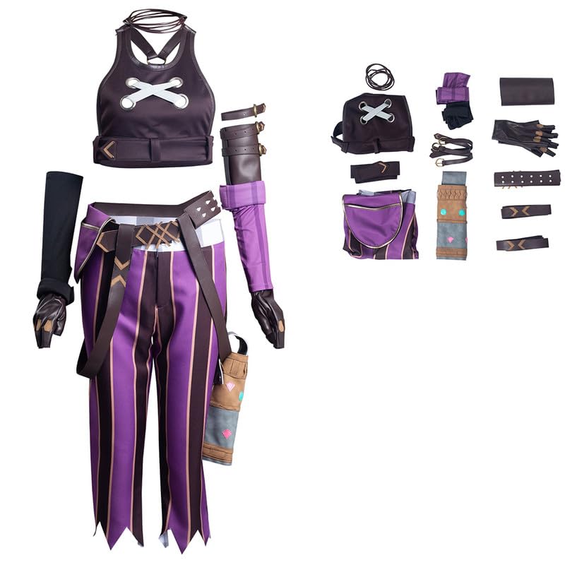Ubaywey Costume de cosplay de Lengends, pour Halloween, carnaval, fête, cosplay - Pour femme, Violet, S
