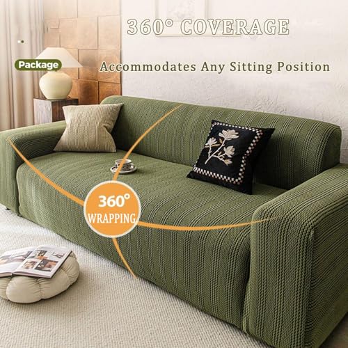 Housse de canapé velours jacquard extensible de qualité supérieure - 7