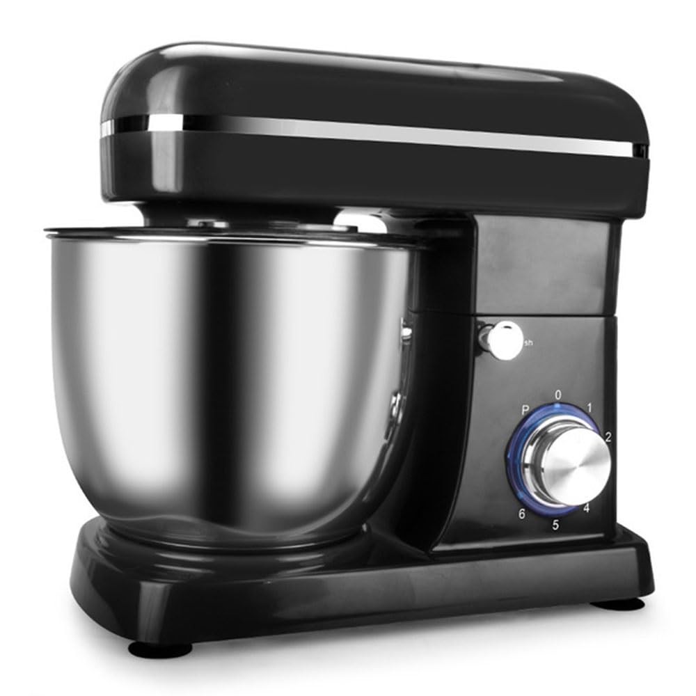 Robot Da Cucina 5L Sbattitore Elettrico Impastatrice Planetaria Con 6 Velocità E Funzione Di Impulso Frullatore Include Frullino, Gancio Per Pasta E Frusta Per Torte, Batterie, Pane, Dessert 1500W ( C