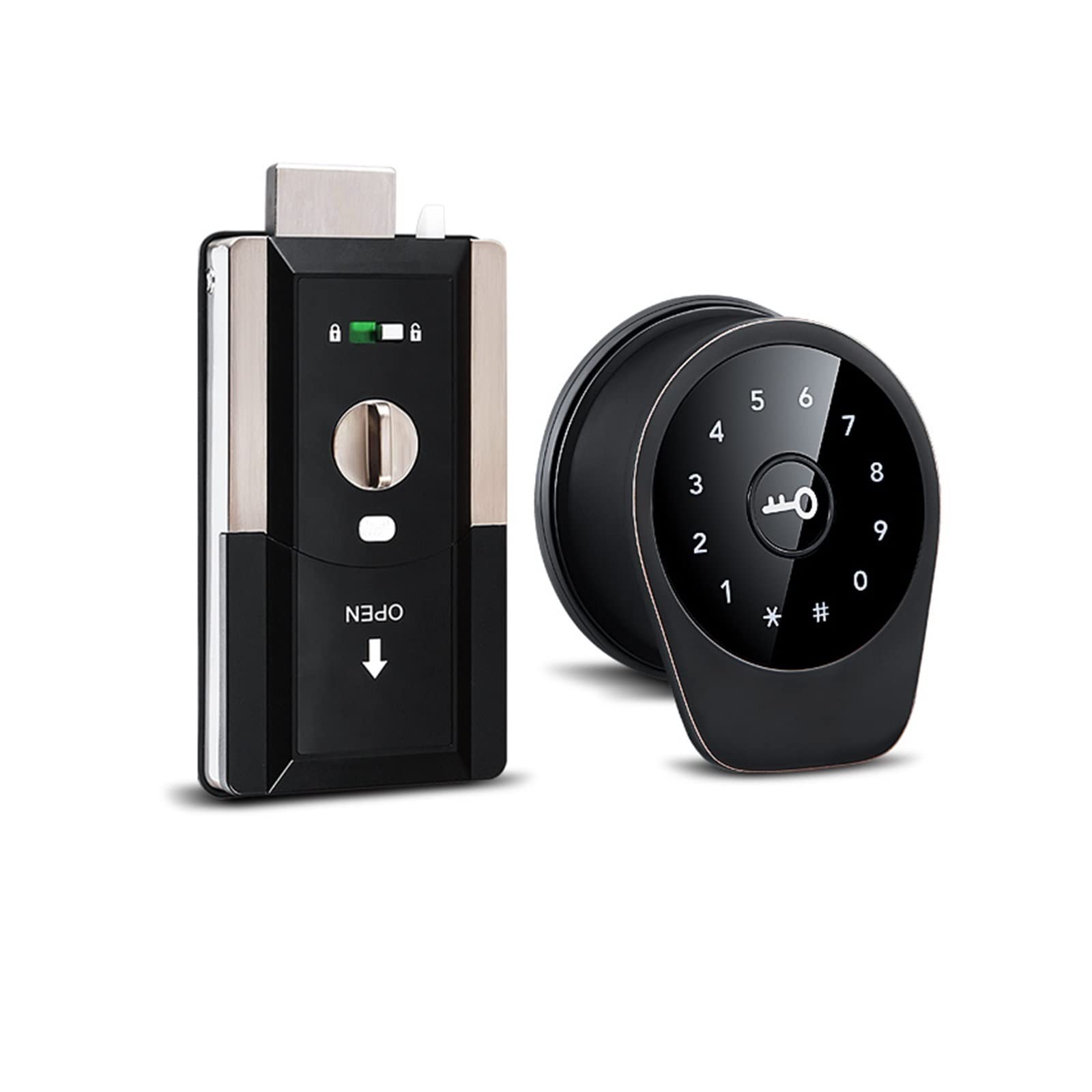 CVFRDD Smart Door Knob, Automatic Electronic Smart Door Lock Biometric Fingerprint Code RIFD Keyless with TTlock Keyless Entry Door Handle(No fingerprint)