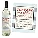 Big Dot of Happiness - Liquid Therapy - Rough Day Decorations for Women and Men - Wine Bottle Label Stickers - Set of 4