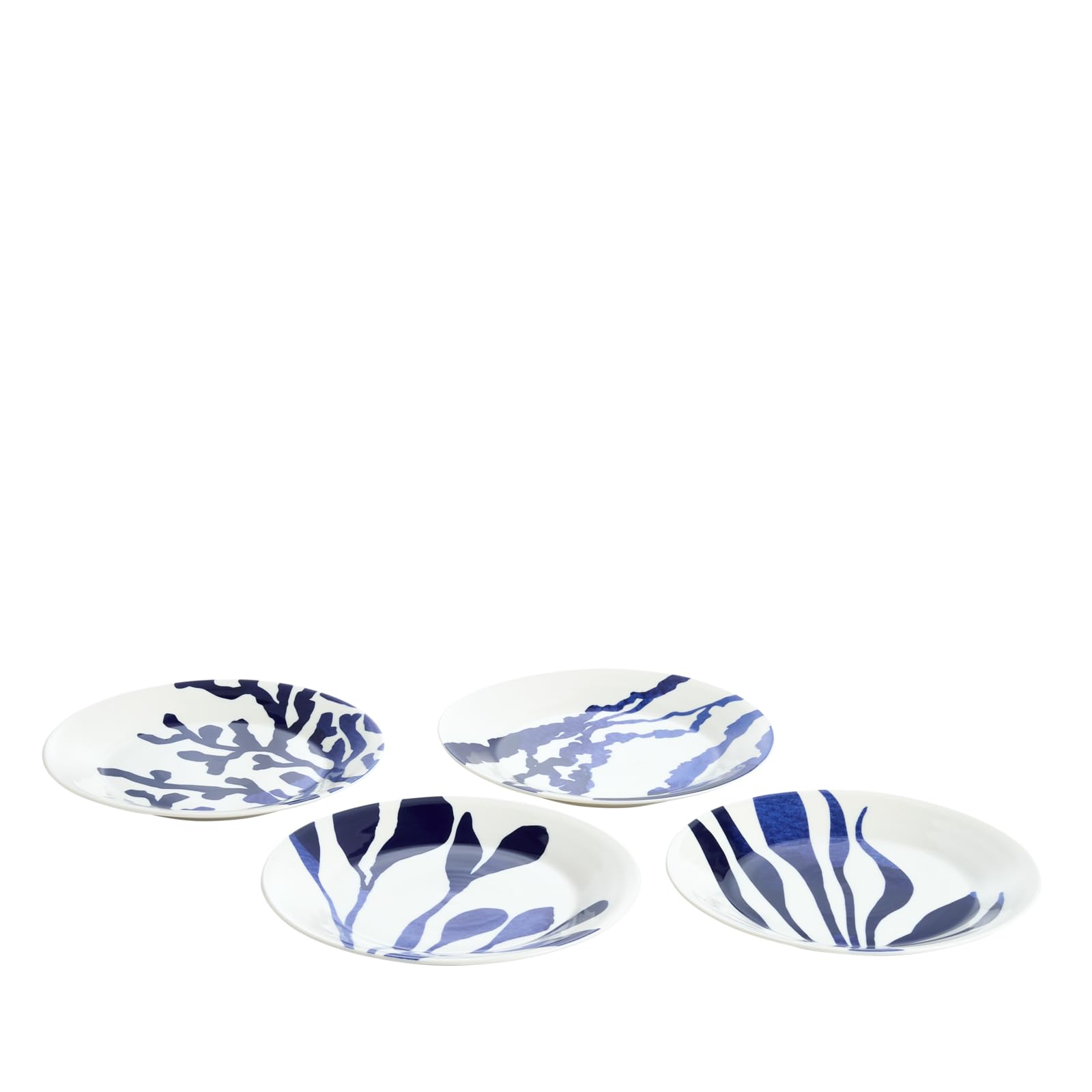 Royal Doulton 1815 Pacific Assiette 24 cm 2025 Motifs mixtes Bleu Lot de 4