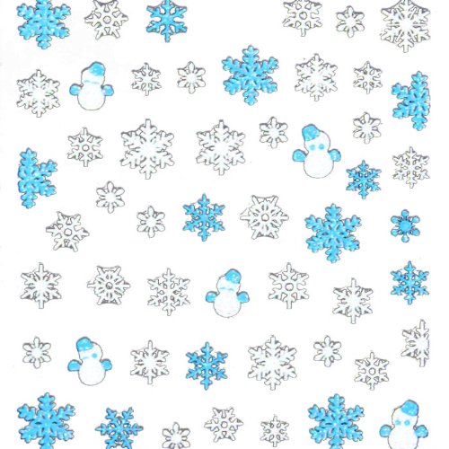 Change 2013 Merry Christmas Holiday Different Gifts Design Nail Art Stickers Snowflake (F)