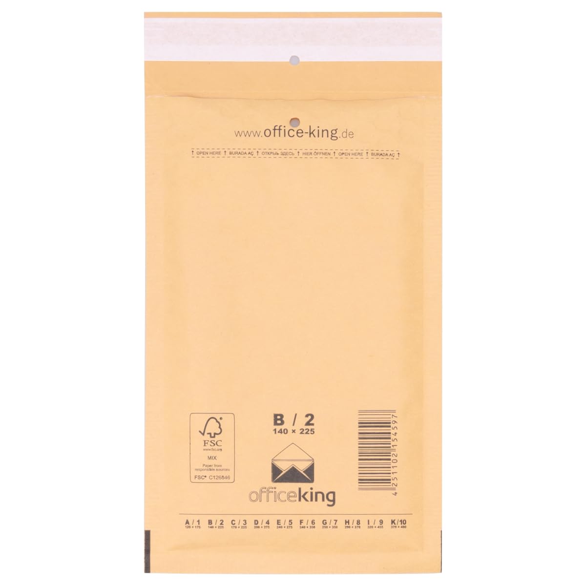 verpacking 800 Buste gialle imbottite 14 x 22,5 cm B2 - Buste pluriball, Buste con bolle