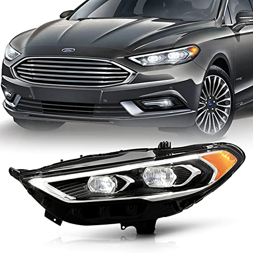 ACANII - For [Full LED Model] 2017-2020 Ford Fusion Factory Style LED DRL Projector Headlight Headlamp - Driver Side