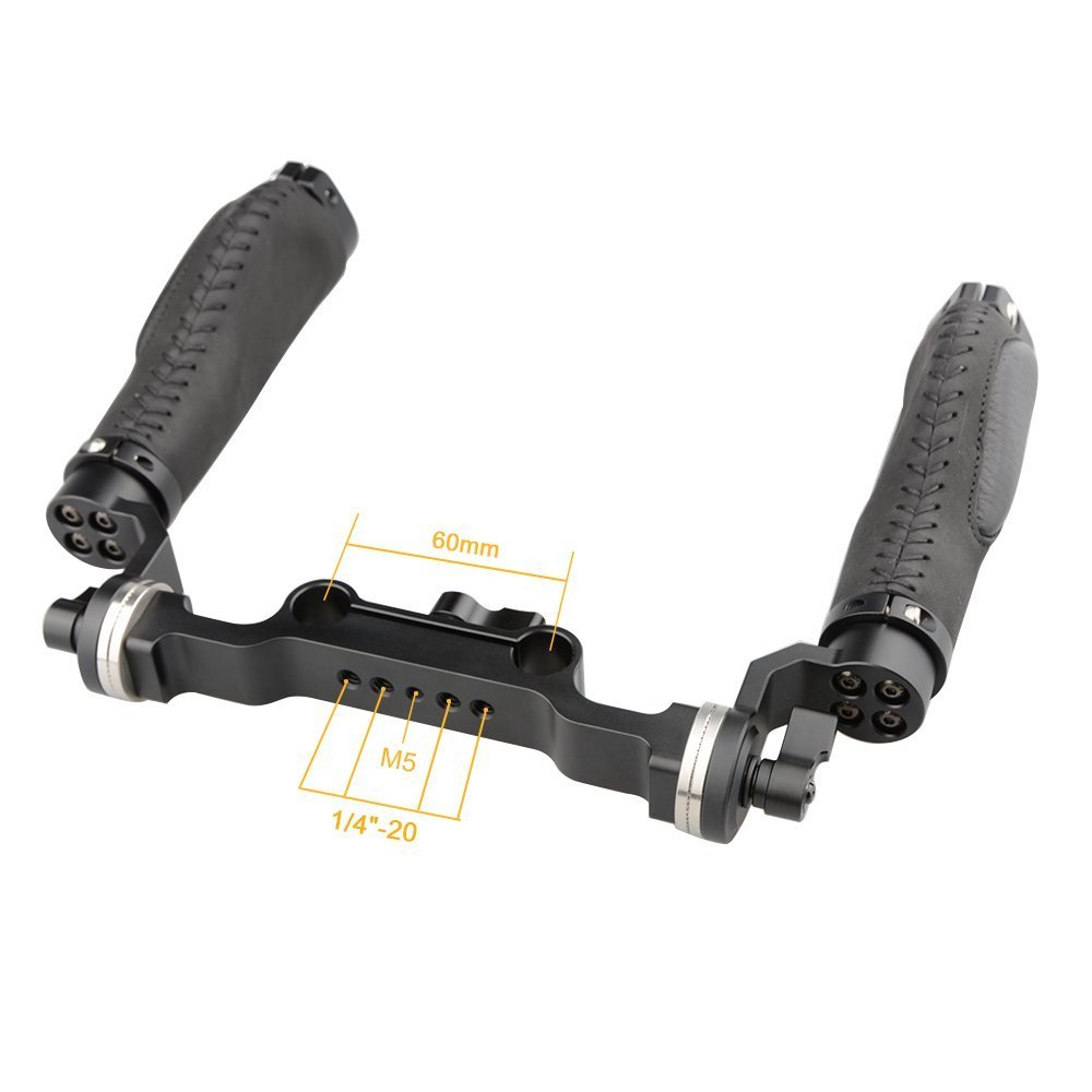 Amazon.com : CAMVATE Leather Handle 15mm Rod Shoulder Mount Rig  