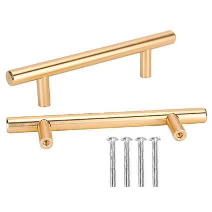 R H LIFESTYLE Tray Handles for Resin Art Home Decor ResinTray DIY Handles Along with Screws Practical Resin Craft Supplies Ideal Gift (Plain Handles) 6 in/Gold/Pack of 2