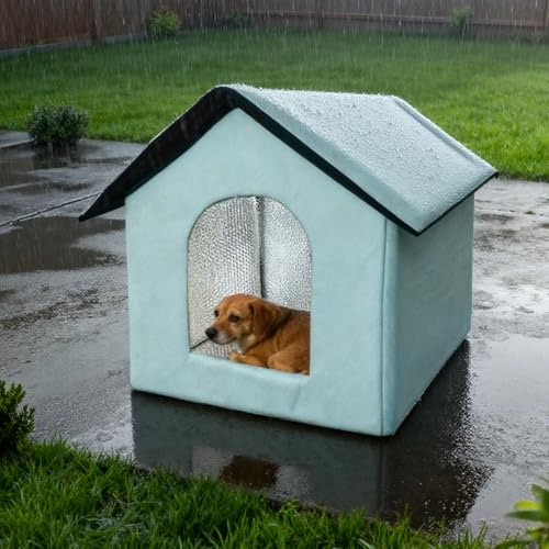 Outdoor-Aufenthalt Für Katzen Wetterfest | Winddichtes Tierbett Mit Aufenthalten, Zelt Und Versteck, Wetterfester Schutz Für Katzen Schlaf, Spiel, Winter, Terrasse Und Balkon Haustiere-2