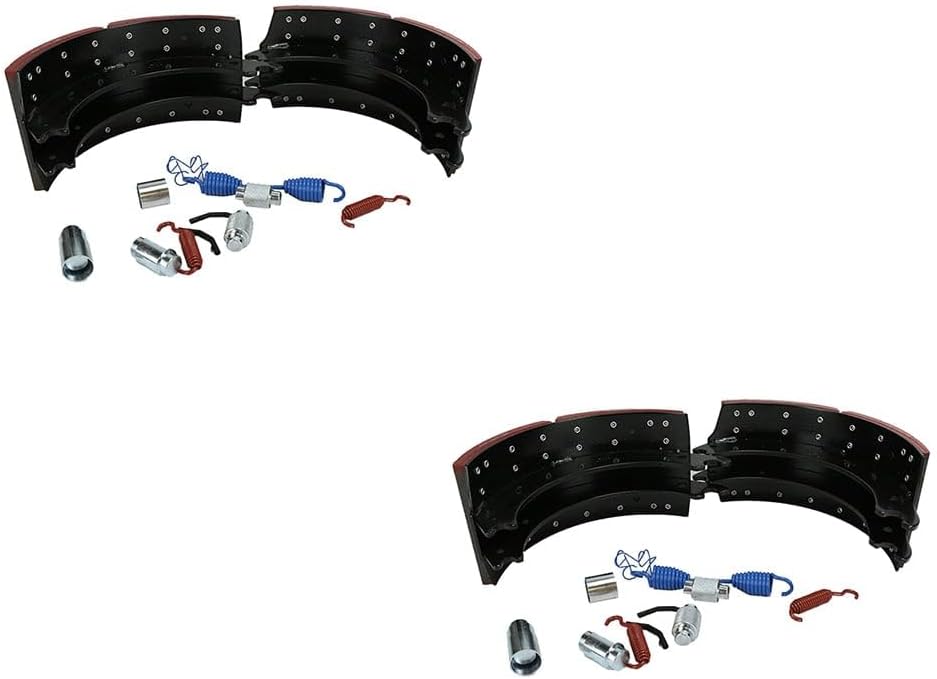 Mytee Products 4 Pack Drum Brake Shoe Box Kit w/ 2 Lined Brake Shoe and 1 Brake Repair Kit Replaces 4707Q, Haldex 4707, GG4707QG, Freightliner ABP MK4707Q 23STAN,