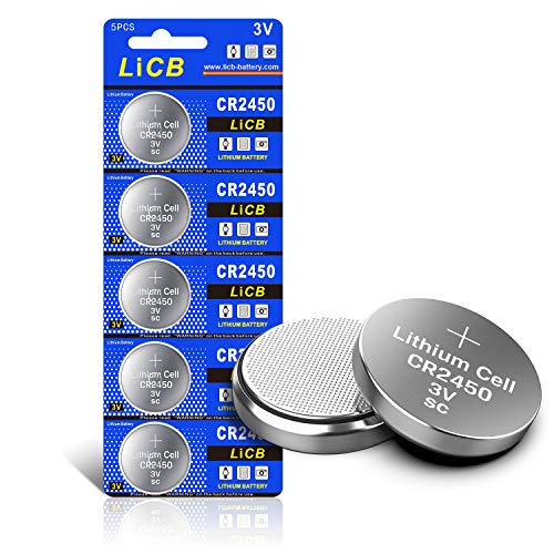 LiCB CR2450 3V Lithium Batteries (5 Pack)