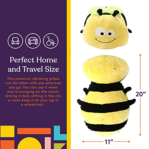 Special Supplies Bumble Bee Sensory Vibrating Pillow, Pressure Activated For Kids And Adults, Plush Minky Soft With Textured Therapy Stimulation Bumps #TOP3